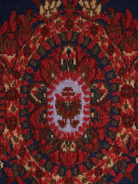 ETRO paisley-print belted trench coat - Blue