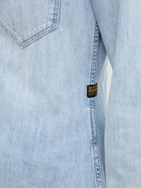 G-Star koszula jeansowa damska kolor niebieski regular z kołnierzykiem klasycznym D24343-D539