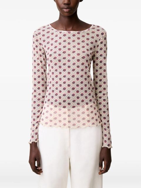 Claudie Pierlot floral-print T-shirt - Neutrals