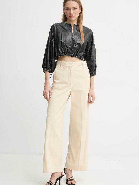 Day Birger et Mikkelsen bluzka skórzana Dorothy kolor czarny gładka DAY65243672 - zdjęcie produktu nr 2