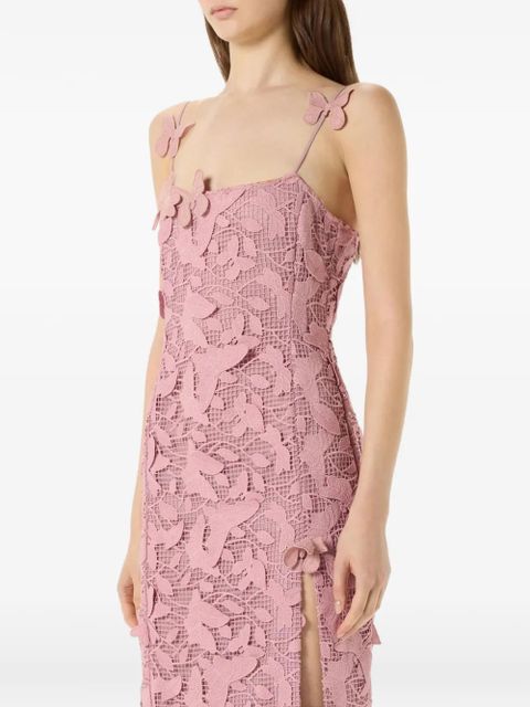 Blumarine butterfly-appliqué maxi dress - Pink
