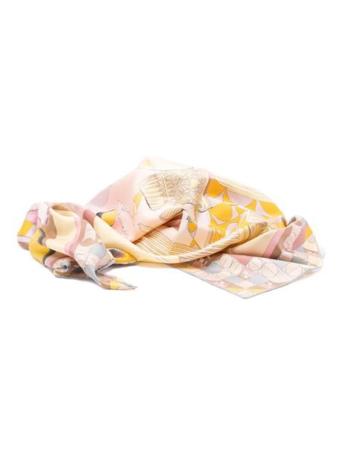 FENDI Moonlight Echoes geometric-print silk scarf - Pink - zdjęcie produktu nr 2