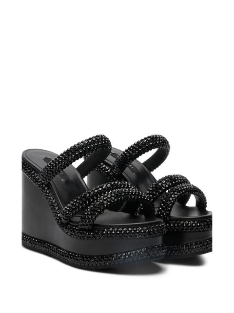 Casadei Sirio wedge sandals - Black - zdjęcie produktu nr 2