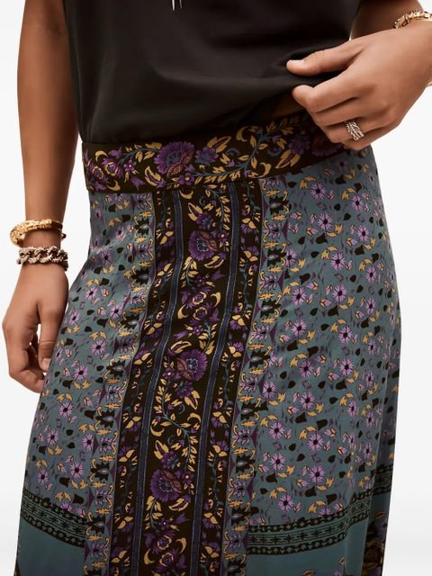 Ba&Sh Bayro floral paisley-pattern maxi skirt - Green