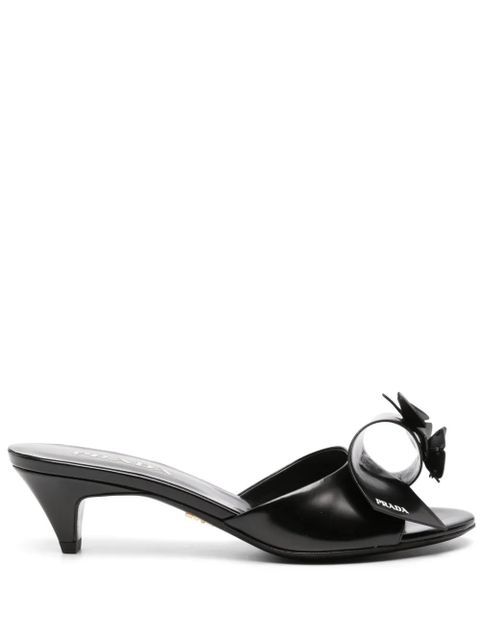 Prada 50mm floral-appliqué sandals - Black - zdjęcie produktu nr 1