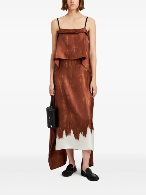 Proenza Schouler Wilma midi dress - Brown - zdjęcie produktu nr 1