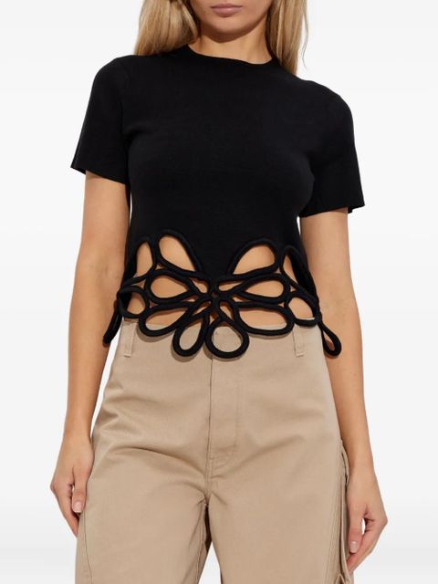 Cult Gaia flower-cutout T-shirt - Black