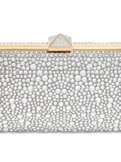 Valentino Garavani Carry Secrets rhinestone-embellished clutch bag - Silver