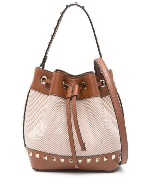 Valentino Garavani Rockstud-detail bucket bag - Brown - zdjęcie produktu nr 1