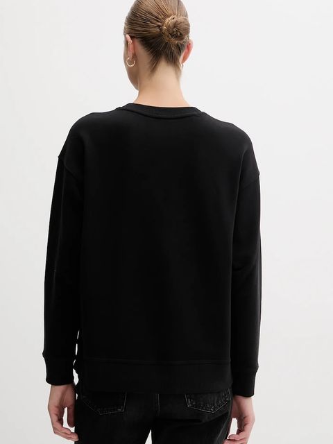 Dkny bluza bawełniana damska kolor czarny wzorzysta DJ4T1344