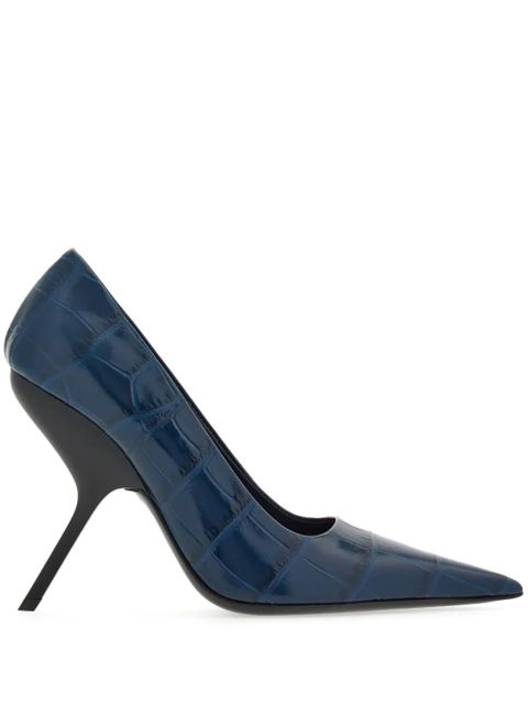 Ferragamo Eva 120mm crocodile-effect pumps - Blue - zdjęcie produktu nr 1