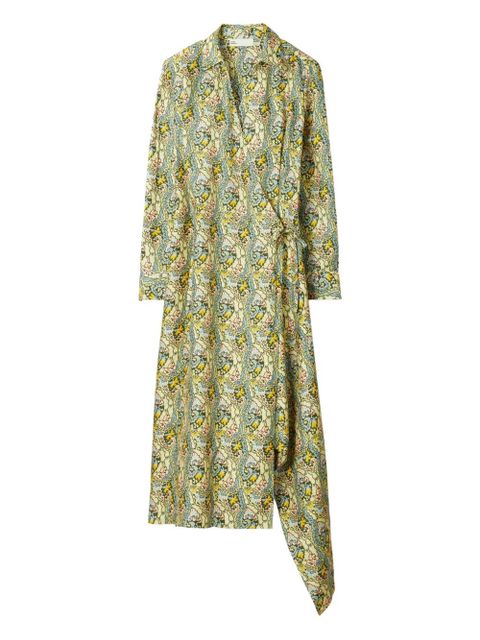 Tory Burch paisley-print wrap dress - Green - zdjęcie produktu nr 1