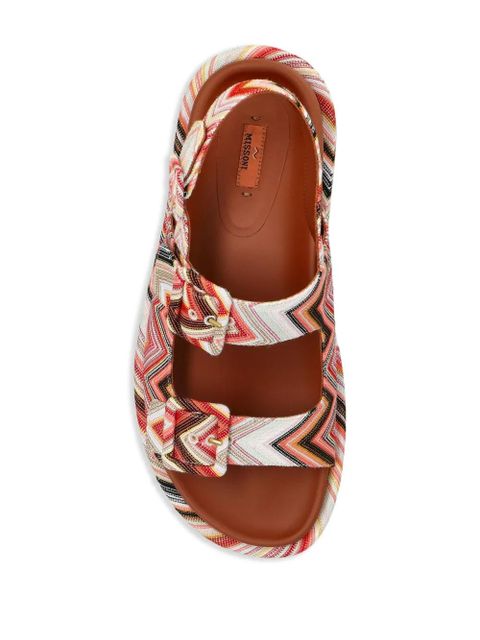 Missoni patterned sandals - Red