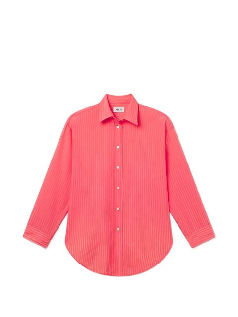 AGOLDE Sona pinstriped shirt - Pink - zdjęcie produktu nr 1