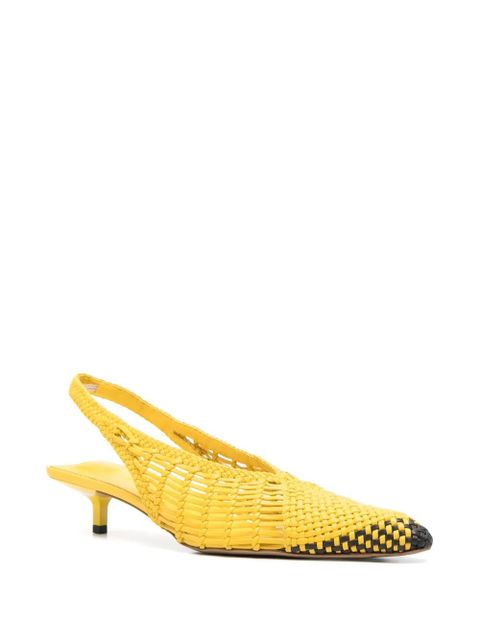 Jacquemus 30mm Les Cubisto Banane pumps - Yellow