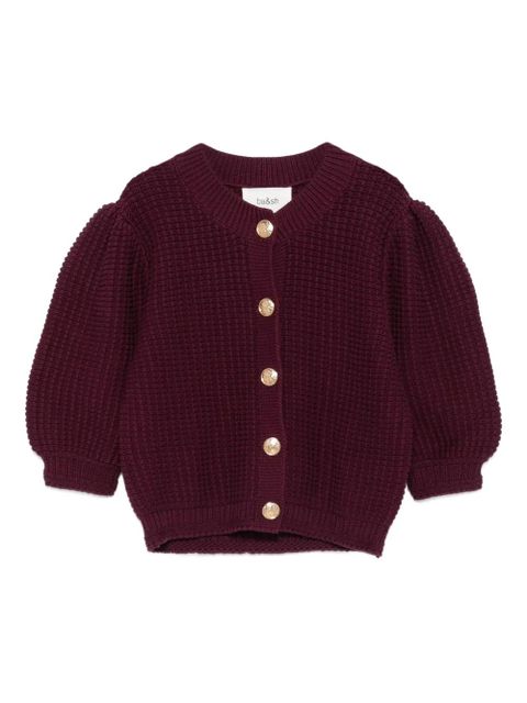 Ba&Sh Garance puff-sleeve cardigan - Red - zdjęcie produktu nr 1