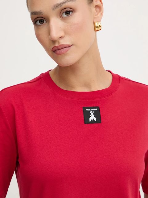 Patrizia Pepe t-shirt bawełniany damski kolor czerwony 8M1612 J089