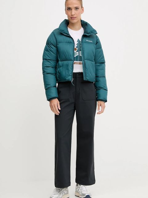 Columbia kurtka Puffect Colorblock kolor zielony zimowa 2088501