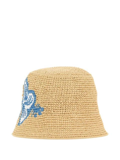 Prada raffia bucket hat - Neutrals - zdjęcie produktu nr 2