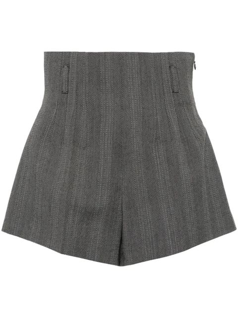Prada wool pleated shorts - Grey - zdjęcie produktu nr 1