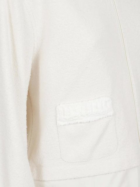 Moncler zip-up panelled cardigan - Neutrals