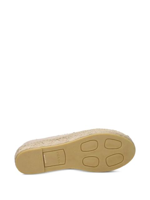 Prada floral-embroidered espadrilles - Neutrals