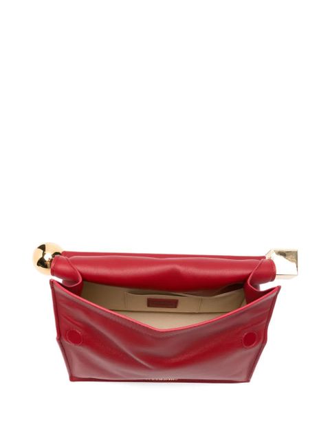 Jacquemus Rond Carré sphere-detail cube-detail clutch bag - Red
