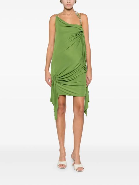 Christopher Esber ruched asymmetric dress - Green