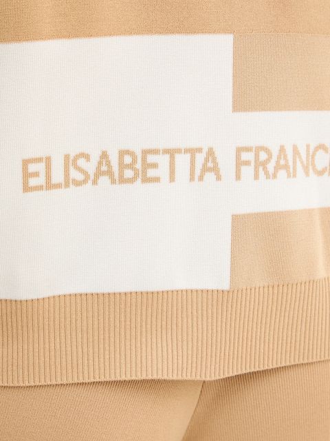 Elisabetta Franchi sweter damski kolor beżowy lekki MK01S56E2