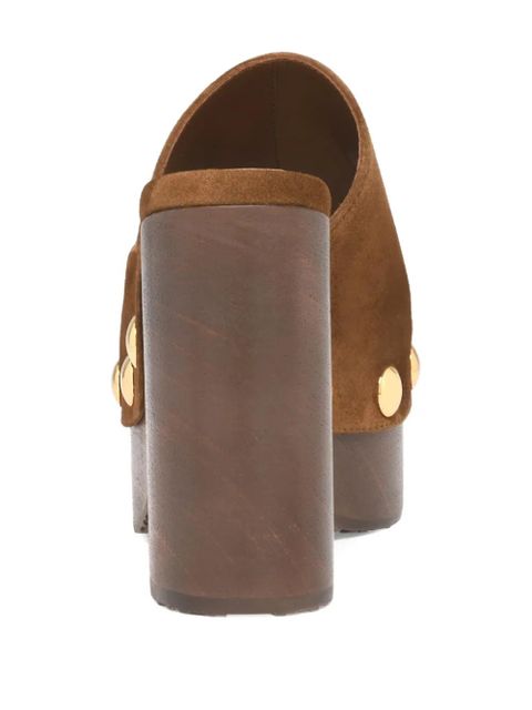 Gianvito Rossi studded platform sandals - Brown