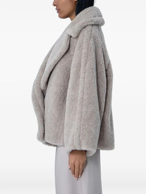 Max Mara double-breasted faux-fur coat - Neutrals - zdjęcie produktu nr 2