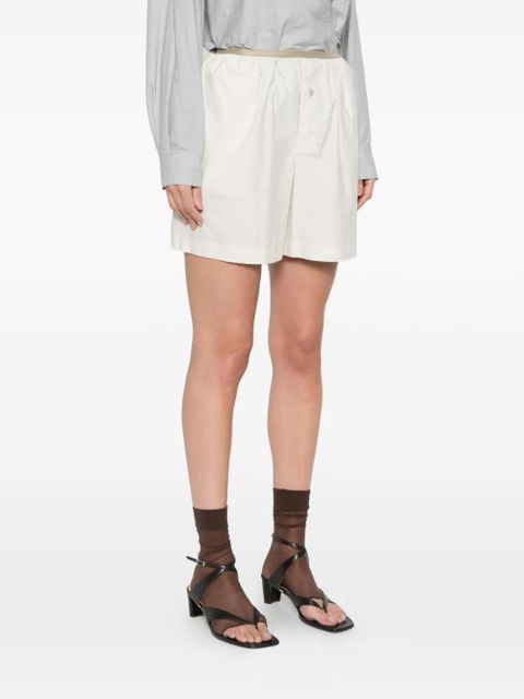 LEMAIRE button-embellishment shorts - Neutrals