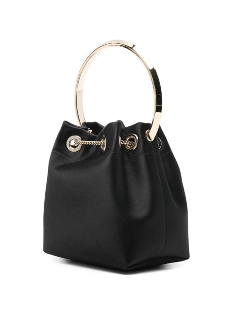 Jimmy Choo Bon Bon ring-handle clutch mini bag - Black