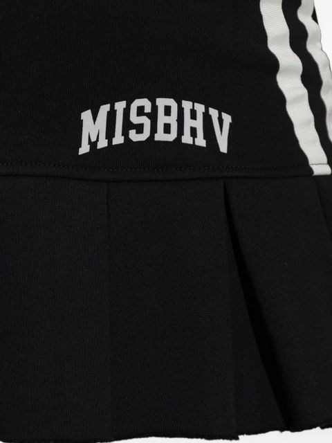 MISBHV striped pleated mini skirt - Black