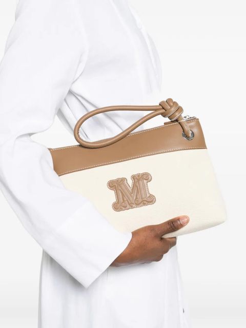 Max Mara logo-patch clutch bag - Neutrals - zdjęcie produktu nr 2