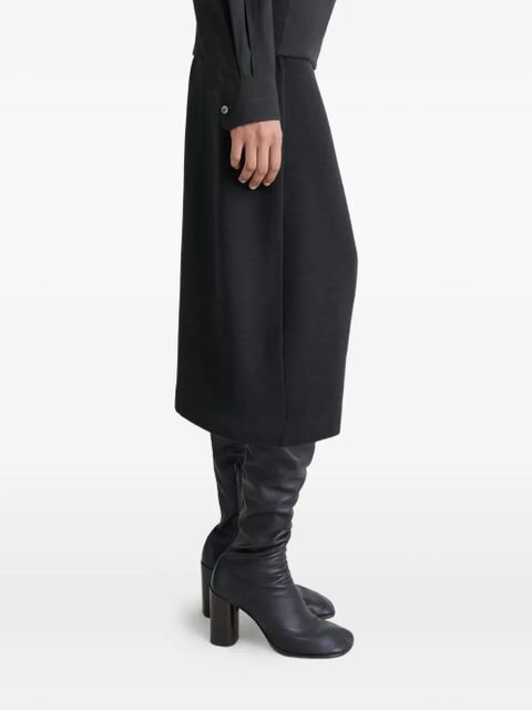 LEMAIRE twisted-hem skirt - Black - zdjęcie produktu nr 2