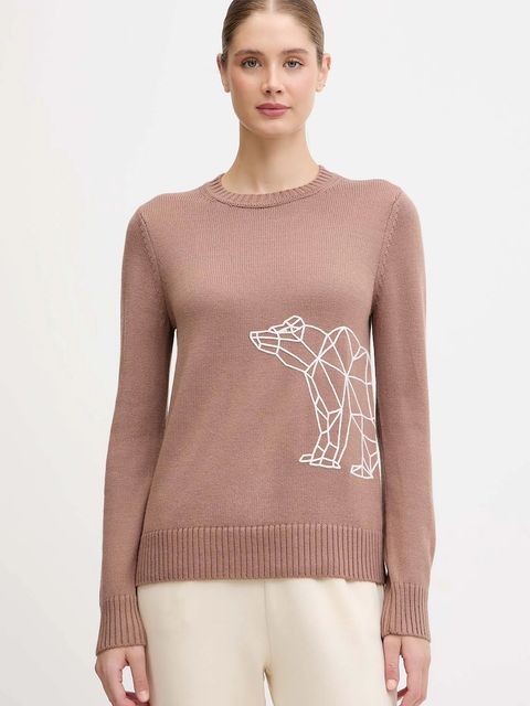 EA7 Emporio Armani sweter damski kolor brązowy AF17574.7W000700 - zdjęcie produktu nr 1