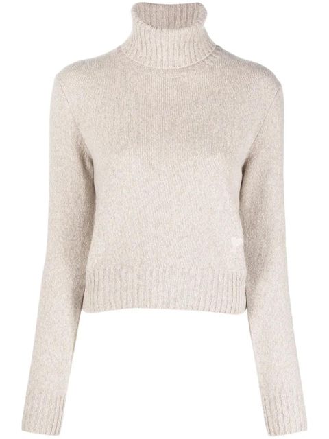 AMI Paris Ami de Coeur mélange-effect jumper - Neutrals - zdjęcie produktu nr 1