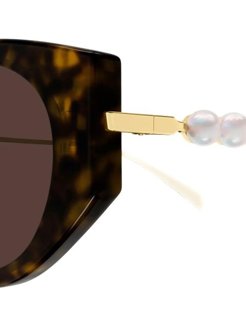 Gucci Eyewear GG1970SA pearl cat-eye sunglasses - Brown