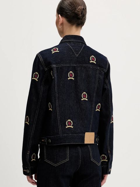 Tommy Jeans kurtka jeansowa kolor granatowy przejściowa DW0DW22729