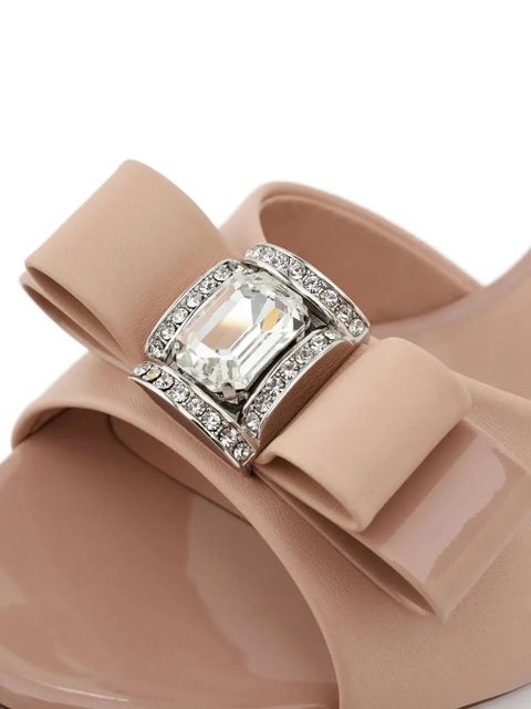 Casadei 85mm Julia crystal-detail slides - Neutrals