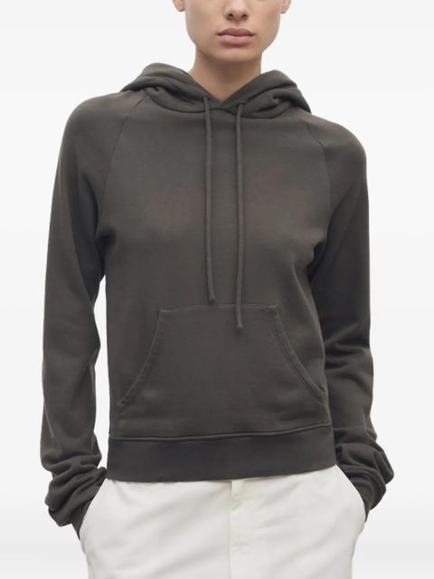 The Row ribbed-trim hoodie - Grey