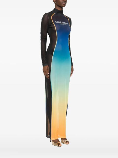 Casablanca gradient-effect maxi dress - Black