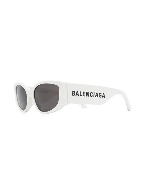Balenciaga Eyewear logo-print tinted-lenses sunglasses - White