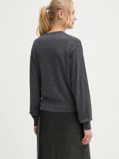 By Malene Birger kardigan wełniany MONTIE kolor szary lekki Q72580003