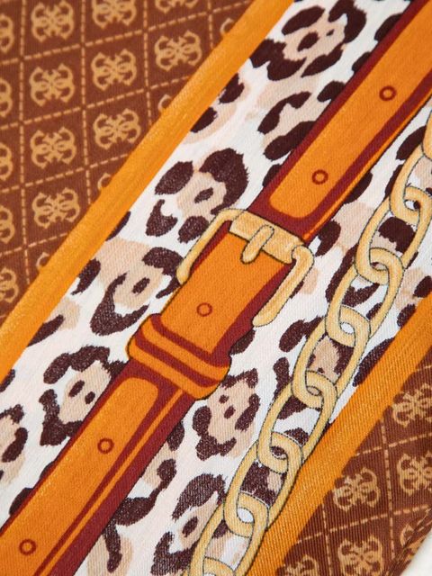 Guess chusta NOELLE damska kolor brązowy wzorzysta AW5134 VIS03