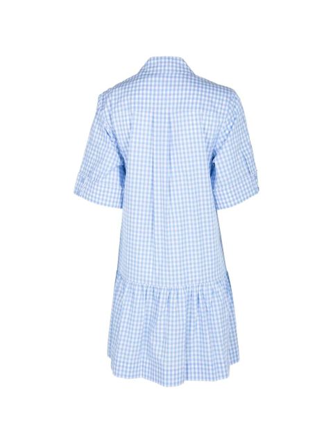 Simkhai Crissy gingham-check ruffled mini dress - Blue - zdjęcie produktu nr 2