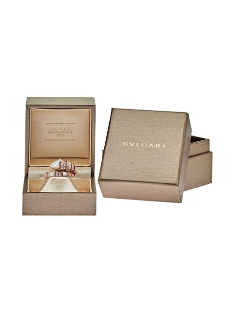 Bvlgari 18K rose gold Serpenti Viper diamond ring