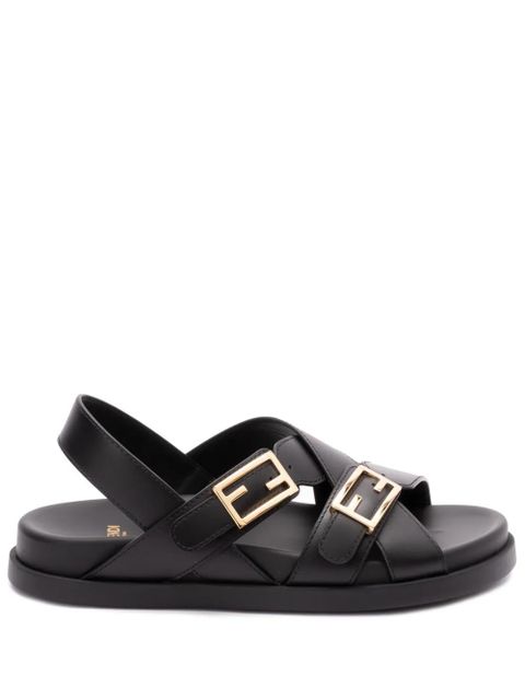 FENDI leather sandals - Black - zdjęcie produktu nr 2