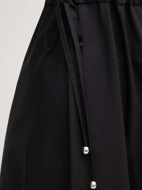 Sandro Ferrone sukienka bawełniana kolor czarny midi rozkloszowana SFS7XBDMADA